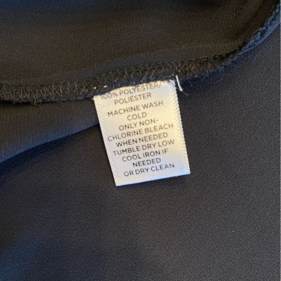 LOFT Ruffle Sleeve Peasant Top Women’s XS Charcoal Grey Semi-Sheer Feminine - Picture 2 of 9